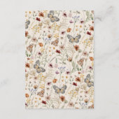 Rustikale Boho-Wildblume-Abschlusskarte Begleitkarte (Rückseite)