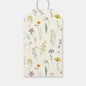 Rustikale Boho Wildblume Babydusche Geschenkanhänger (Rückseite)