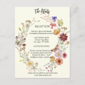 Rustikale Boho-Wildblume Begleitkarte (Vorderseite)