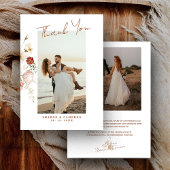 Rustikale Boho Wildblume Blumendetails Dankeskarte