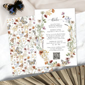 Rustikale Boho Wildblume Details Begleitkarte