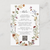 Rustikale Boho Wildblume Details Begleitkarte (Vorderseite)