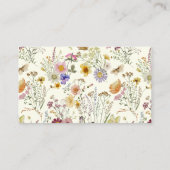 Rustikale Boho Wildblume Honeymoon Wish Begleitkarte (Rückseite)