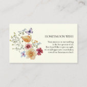 Rustikale Boho Wildblume Honeymoon Wish Begleitkarte (Vorderseite)