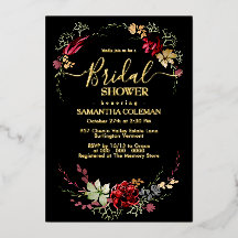 Rustikale Boho Wildblume Modernes Schwarzes Brautp