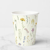 Rustikale boho-Wildblume Pappbecher (Rückseite)