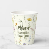 Rustikale boho-Wildblume Pappbecher (Vorderseite)