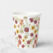 Rustikale boho-Wildblume Pappbecher (Rückseite)