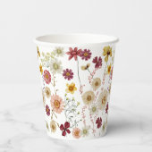 Rustikale boho-Wildblume Pappbecher (Rückseite)