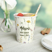 Rustikale boho-Wildblume Pappbecher