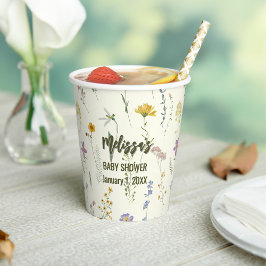 Rustikale boho-Wildblume Pappbecher