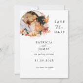 Rustikale Boho-Wildblume | Personalisierte Hochzei Save The Date (Vorderseite)