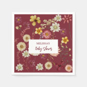 Rustikale boho-Wildblume Serviette (Vorderseite)