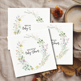 Rustikale boho-Wildblume Serviette