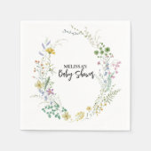 Rustikale boho-Wildblume Serviette (Vorderseite)