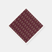 Rustikale Boho-Wildblumen-Chic-Burgunder-Brautpart Serviette (Ecke)