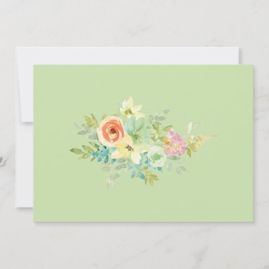 Rustikale Boho-Wildblumen Hochzeiten speichern das Save The Date (Rückseite)
