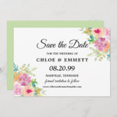 Rustikale Boho-Wildblumen Hochzeiten speichern das Save The Date (Vorne/Hinten)