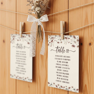 Rustikale Boho-Wildblumen Hochzeitskarten Karte