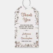 Rustikale Boho Wildblumen Kupferhochzeit Geschenkanhänger (Vorderseite)