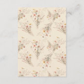 Rustikale Boho Wildblumen Watercolor Hochzeitsdeta Begleitkarte (Rückseite)