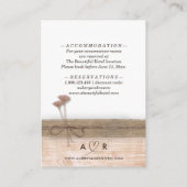 Rustikale Boho Wood Blush Wildblume Hochzeitsdetai Begleitkarte (Rückseite)