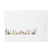 Rustikale Boho Woodland Animals Wasserfarbenhochze Rundum-Adressaufkleber (Vorderseite)