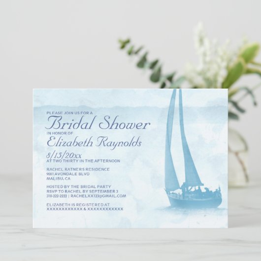 Rustikale Boots-Bridal-Dusche Einladungen (Stehend Vorderseite)
