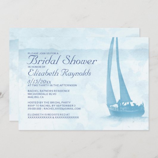 Rustikale Boots-Bridal-Dusche Einladungen (Vorne/Hinten)