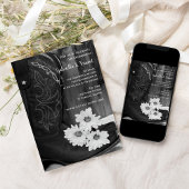 Rustikale Boots- und Daisiser-Western-Engagement-P Einladung