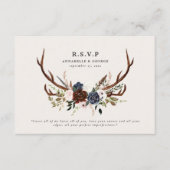 Rustikale Bordeaux-Hochzeit Begleitkarte (Vorderseite)