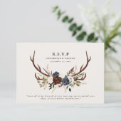 Rustikale Bordeaux-Hochzeit Begleitkarte (Stehend Vorderseite)