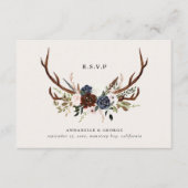 Rustikale Bordeaux-Hochzeit Begleitkarte (Vorderseite)