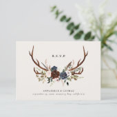 Rustikale Bordeaux-Hochzeit Begleitkarte (Stehend Vorderseite)