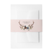 Rustikale Bordeaux-Hochzeit Einladungsbanderole (Vorderseite Beispiel)