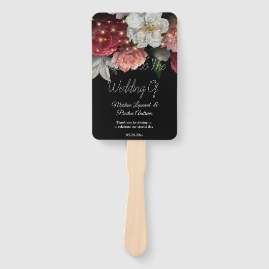 Rustikale bordeauxfarbene Blumenzwiebelleuchten Ho Fächer (Vorderseite)