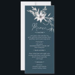 rustikale Botanics Hochzeitsessen Menü Einladung<br><div class="desc">Unsere traumhafte Blumenkollektion bietet Acrylpinselstriche in Blau und Himmelblau mit grauen Blattbildern,  die romantische Gefühle für alle Gegenstände bringen,  die sich über Hochzeitsbedürfnisse,  Bürobedarf und persönliche Gegenstände verteilen.</div>