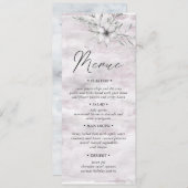 rustikale Botanics Hochzeitsessen Menü Einladung (Vorne/Hinten)