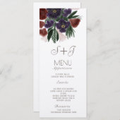 Rustikale Botanik Abendmenü Feiertagskarte (Vorne/Hinten)