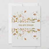 Rustikale Botanikale Brautparty anpassen Einladung (Rückseite)