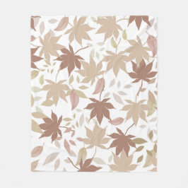 Rustikale Botanische Ahornmöbel Blätter Pattern Ge Fleecedecke