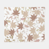 Rustikale Botanische Ahornmöbel Blätter Pattern Ge Fleecedecke (Vorderseite (Horizontal))