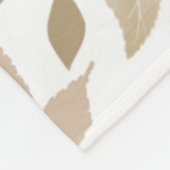 Rustikale Botanische Ahornmöbel Blätter Pattern Ge Fleecedecke (Ecke)