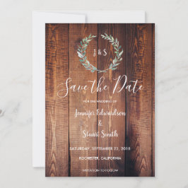 Rustikale botanische Aquarellbilder Save the Date