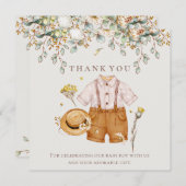 Rustikale Botanische Babydusche Danke Karte (Vorne/Hinten)