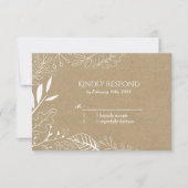 Rustikale Botanische Backyard Wedding RSVP (Vorderseite)