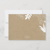 Rustikale Botanische Backyard Wedding RSVP (Rückseite)