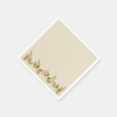 Rustikale botanische Blatt-Randservietten | Sanfte Serviette (Ecke)