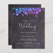 Rustikale botanische Blätter für Hochzeiten (Vorne/Hinten)