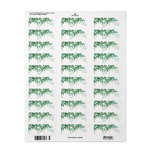 Rustikale Botanische Blätter Hochzeit (Vorne)